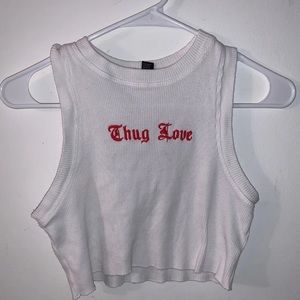 Thug Love cropped F21 tank top